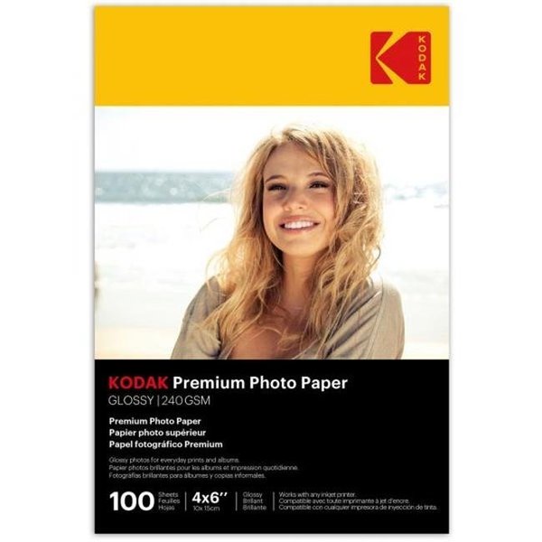 Kodak Kodak KOD41175 4 x 6 in. 240G Gloss Inkjet Photo Paper - Pack of 100 KOD41175